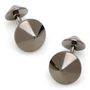 Gunmetal Double Spike Cufflinks-CLI-RR-439-GM