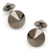 Gunmetal Double Spike Cufflinks-CLI-RR-439-GM