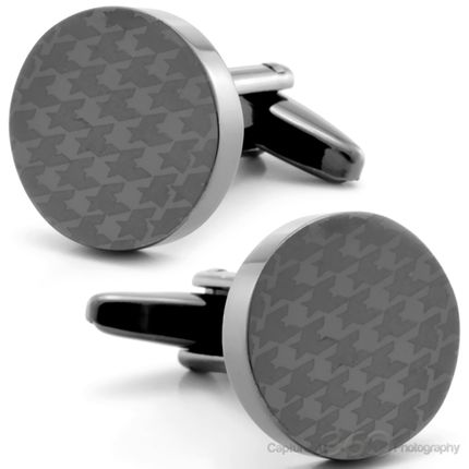 Gunmetal Herringbone Cufflinks