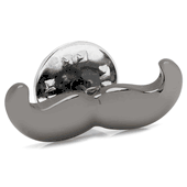 Gunmetal Mustache Lapel Pin