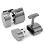 Gunmetal Oval 4Gb Usb Flash Drive Cufflinks