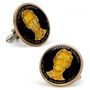 Hand Painted Abraham Lincoln Dollar Coin Cufflinks