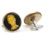 Hand Painted Abraham Lincoln Dollar Coin Cufflinks