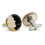 Hand Painted Black Buffalo Nickel Cufflinks