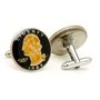 Hand Painted Black USA Quarter Cufflinks