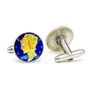 Hand Painted Blue Liberty Dime Cufflinks