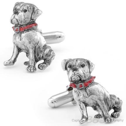 Hand Painted Boxer Dog Cufflinks