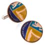 Hand Painted British One Penny Cufflinks