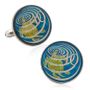 Hand Painted Cayman Island Ten Cent Coin Cufflinks