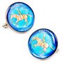 Hand Painted Delaware State Quarter Cufflinks