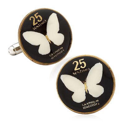 Hand Painted Filipino Coin Cufflinks