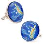 Hand Painted Hawaii State Quarter Cufflinks