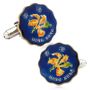 Hand Painted Hong Kong Twenty Cent Coin Cufflinks