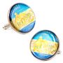 Hand Painted Iowa State Quarter Cufflinks
