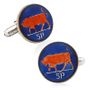 Hand Painted Irish Bull Coin Cufflink