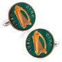 Hand Painted Irish Eire Coin Cufflinks
