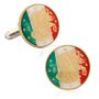 Hand Painted Italian Ten Cent Coin Cufflinks