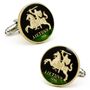 Hand Painted Lithuania Coin Cufflinks