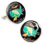 Hand Painted Louisiana State Quarter Cufflinks