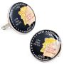 Hand Painted New Hampshire State Quarter Cufflinks