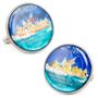 Hand Painted New Jersey State Quarter Cufflinks
