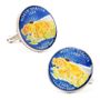 Hand Painted North Dakota State Quarter Cufflinks