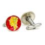 Hand Painted Red Liberty Dime Cufflinks