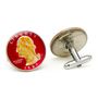 Hand Painted Red USA Quarter Cufflinks