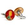 Hand Painted Red Wheat Penny Cufflinks