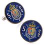 Hand Painted Spain Coin Cufflinks
