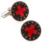 Hand Painted Swiss Helvetia Coin Cufflinks