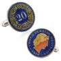 Hand Painted Switzerland Coin Cufflinks