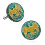 Hand Painted Usa Quarter Coin Cufflinks