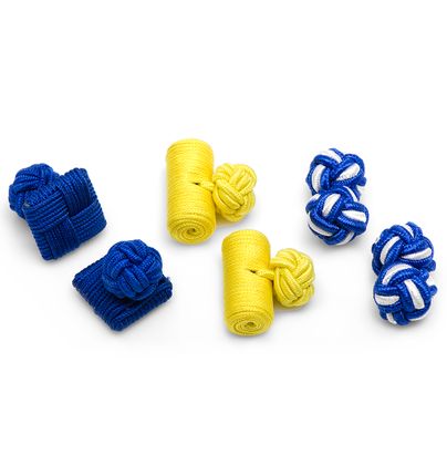 Hanukkah Silk Knot Combo Cufflinks