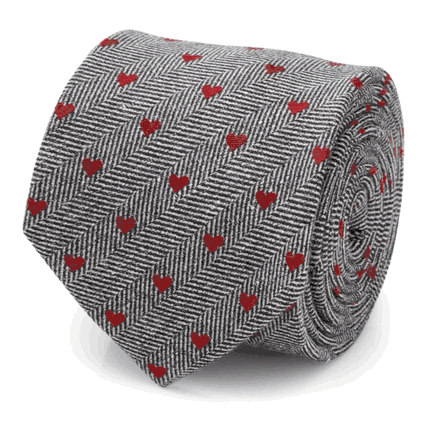 Herringbone Heart Men's Tie