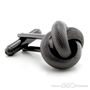 Hollow Gunmetal Knot Cufflinks