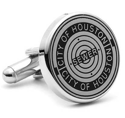 Houston Manhole Cover Cufflinks