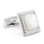 Icy Chrome and Crystalline Cube Cufflinks