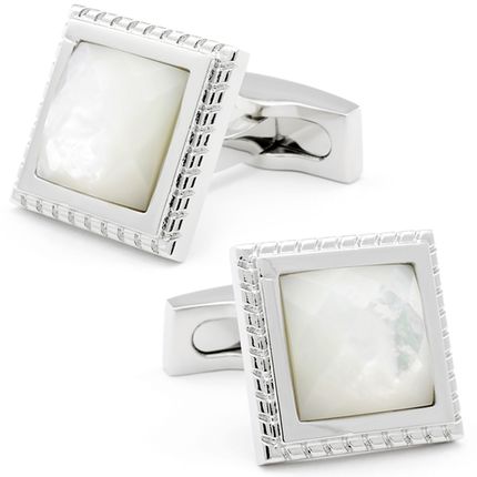 Icy Chrome and Crystalline Cube Cufflinks