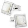 Icy Chrome and Crystalline Cube Cufflinks