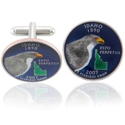 Idahoan Quarter Coin Cuff Links