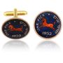 India Horse Coin Cuff Links