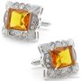 India Square Orange Cufflinks