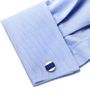Inlaid Navy Blue Cats eye Disc Cufflinks