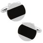Inlaid Onyx Disc Cufflinks