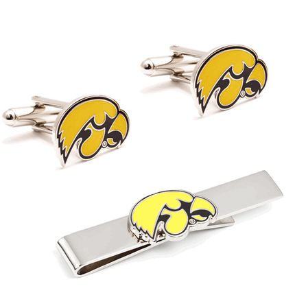 Iowa Hawkeyes Cufflinks And Tie Bar Gift Set
