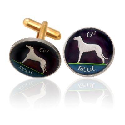 Ireland Dog Coin Cuff Links