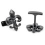 Iron Black Fleur Di Lis Cufflinks