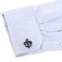 Iron Black Fleur Di Lis Cufflinks