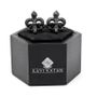 Iron Black Fleur Di Lis Cufflinks